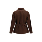 Prada Brown Polyester Full-Length Jacket