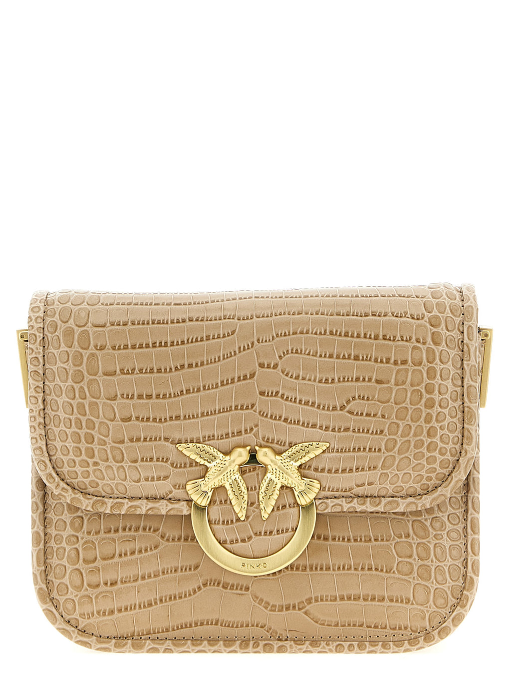 PINKO Beige Goatskin Shoulder Bag