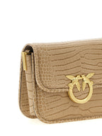 PINKO Beige Goatskin Shoulder Bag