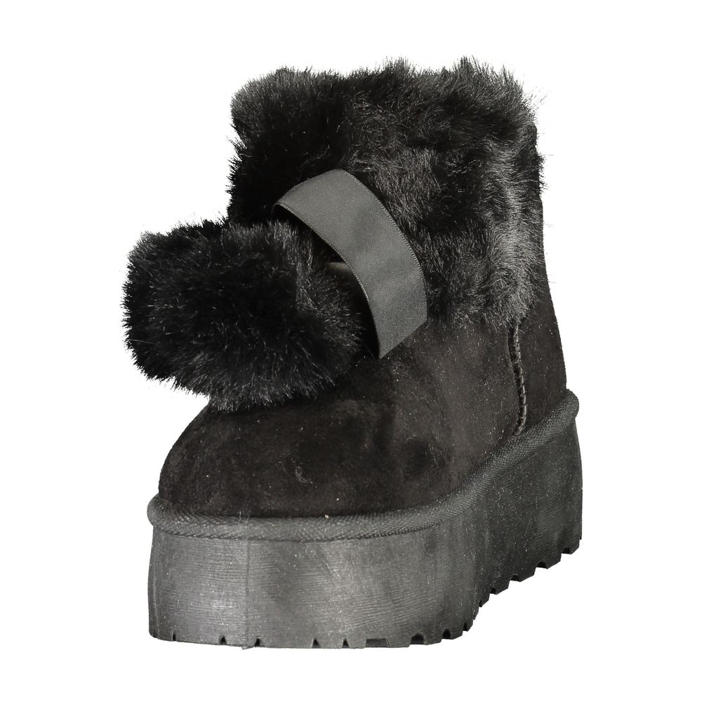Laura Biagiotti Black Polyurethane Women's Boot