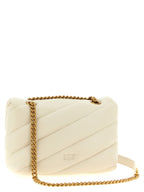 PINKO White Lambskin Crossbody Bag