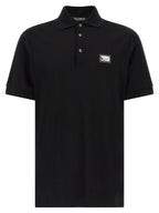 Dolce & Gabbana Black Cotton Polo Shirt