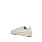 Prada White Calf Leather Bos Taurus Low Top Sneakers