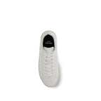 Prada White Calf Leather Bos Taurus Low Top Sneakers
