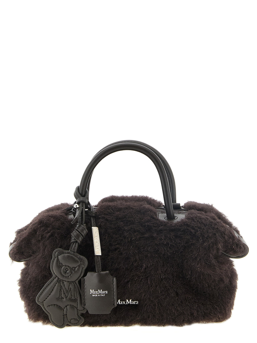 Max Mara Brown Alpaca Leather Handbag