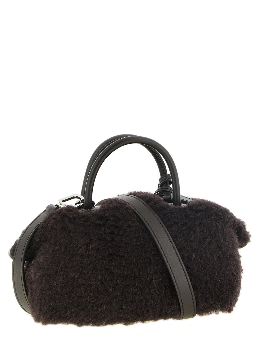 Max Mara Brown Alpaca Leather Handbag