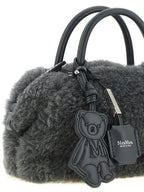 Max Mara Gray Virgin Wool Handbag