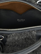 Max Mara Gray Virgin Wool Handbag