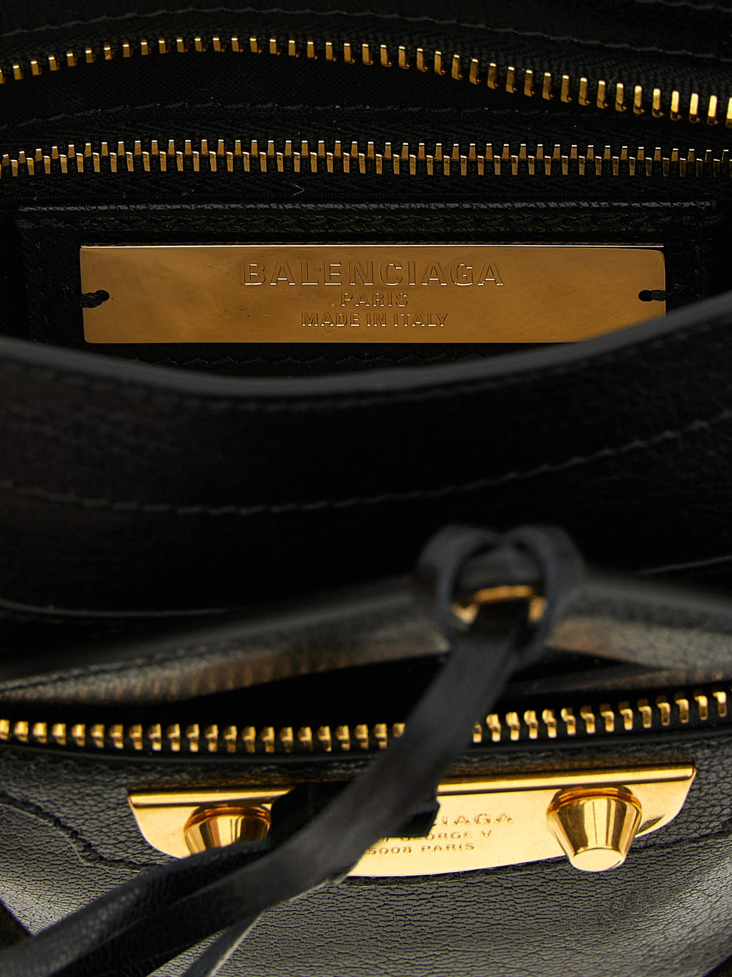 Balenciaga Black Goatskin Handbag