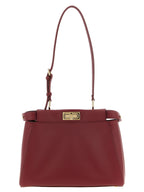 Fendi Bordeaux Lamb Leather Shoulder Bag