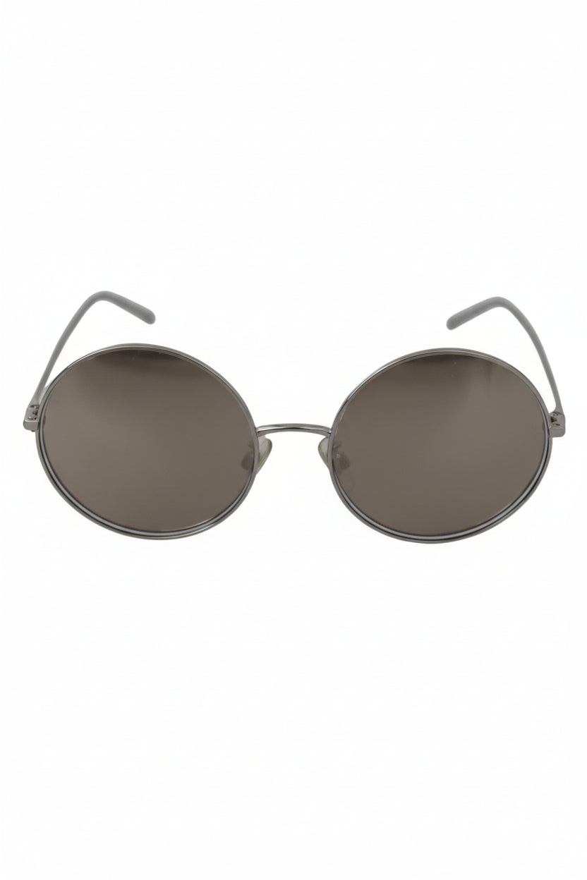 Dolce & Gabbana Silver Plated Round Gray Le nses Women Sunglasses