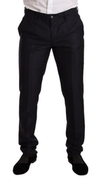 Dolce & Gabbana Blue Pattern MARTINI SLIM FIT 2 Piece Suit