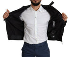 Dolce & Gabbana Black Nylon Full Zip Men Bomber Coat Jacket