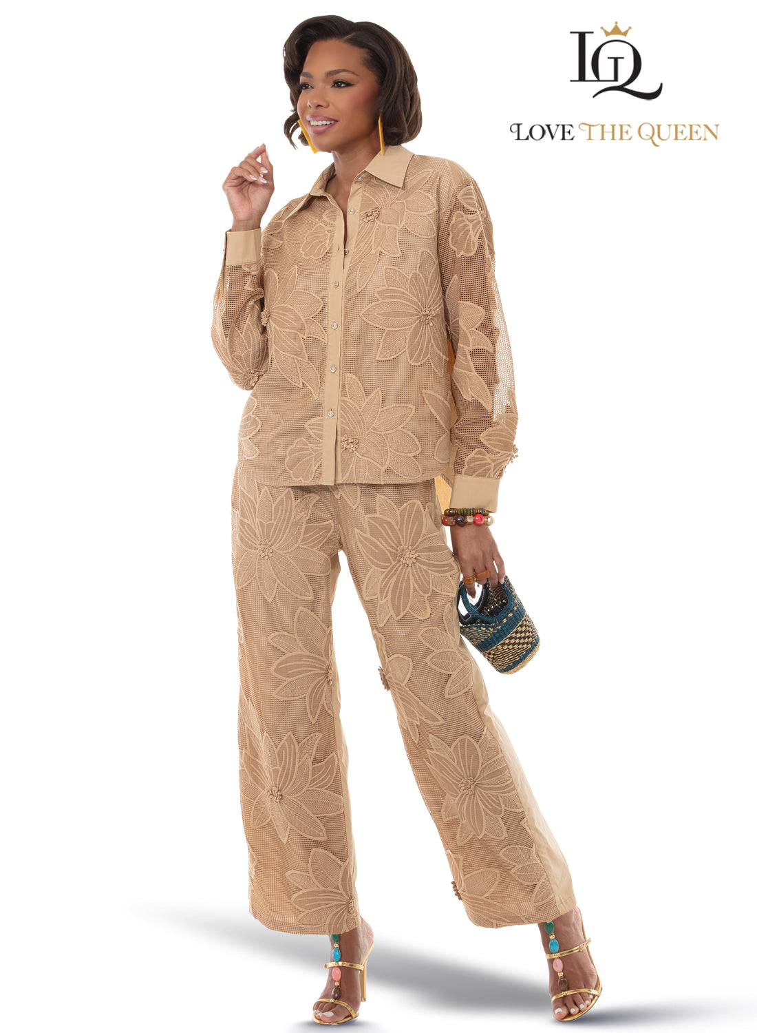 Love The Queen, Style 17646 Two Piece Pant Set