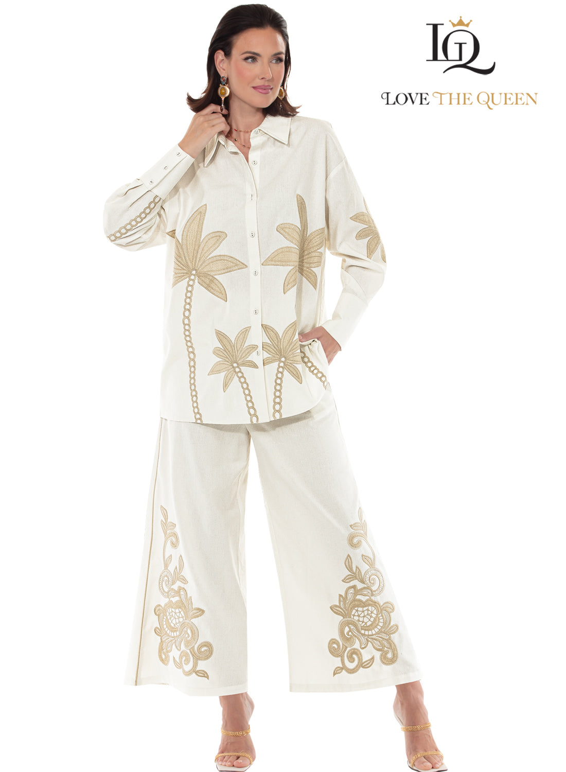 Love The Queen, Style 17658 Two-Piece Pant Set