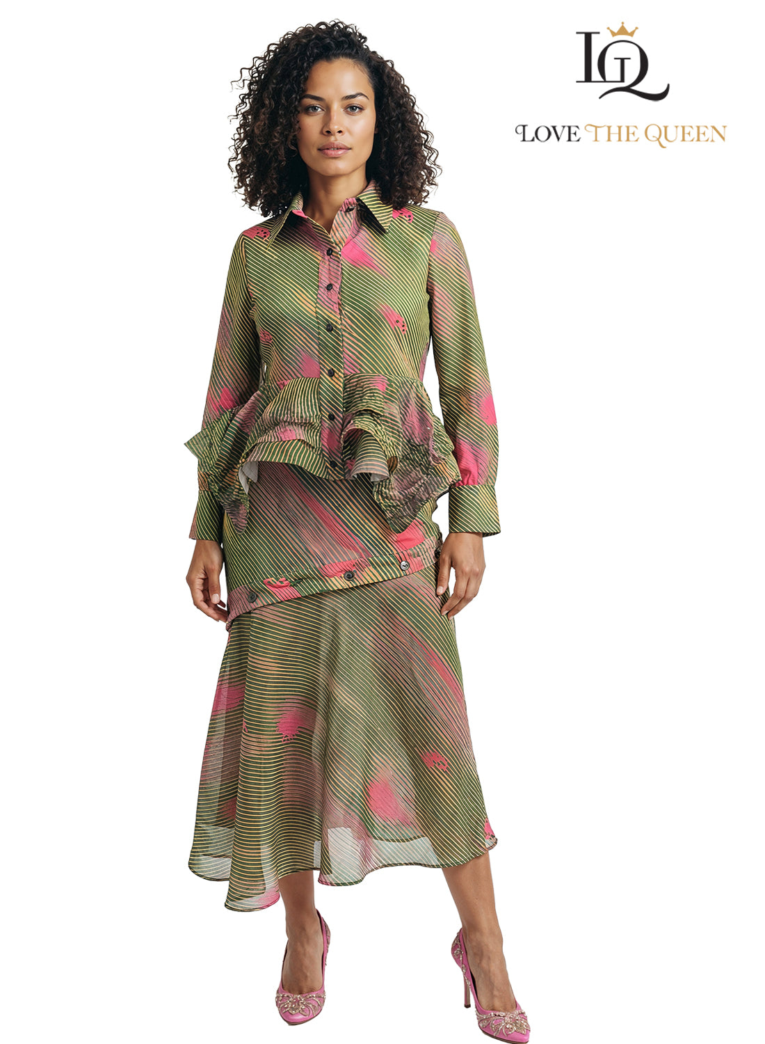 Love The Queen, Style 17661 Two-Piece Skirt Set