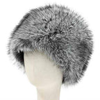 Elegant Plush Faux Fur Winter Hat: Dark,Pink