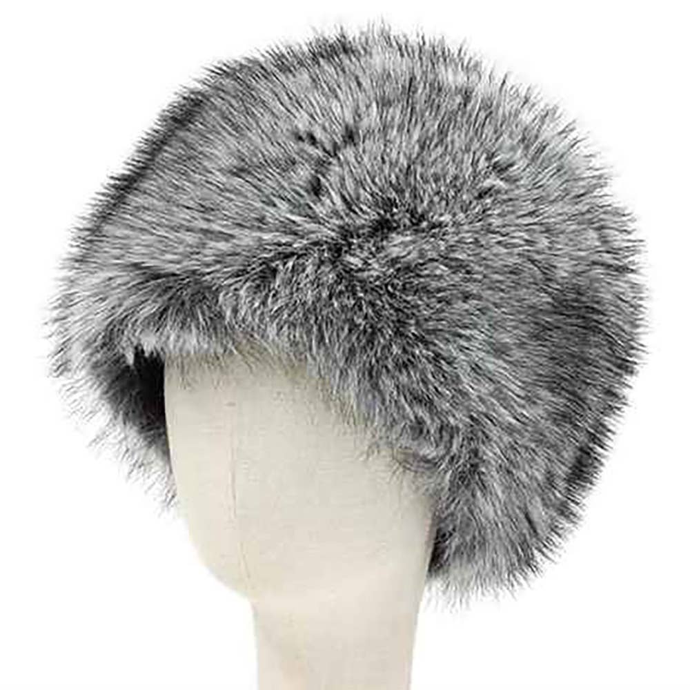 Elegant Plush Faux Fur Winter Hat: Dark,Pink