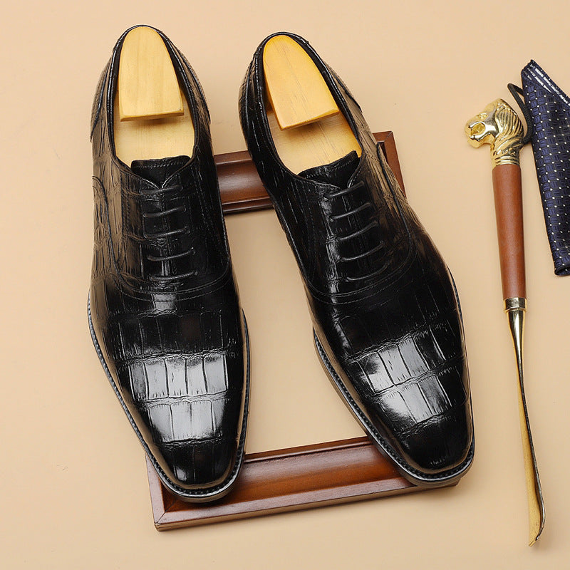 Handmade Leather Lace-Up Shoes for Men