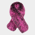 Plush Faux Fur Winter Scarf: Black