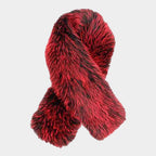 Plush Faux Fur Winter Scarf: Black