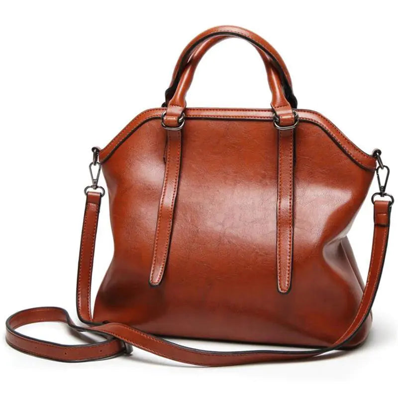 Glossy Leather Tote Bag, Shoulder Bag for Women