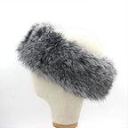 Elegant Faux Fur Winter Headband Earmuff: Mustard