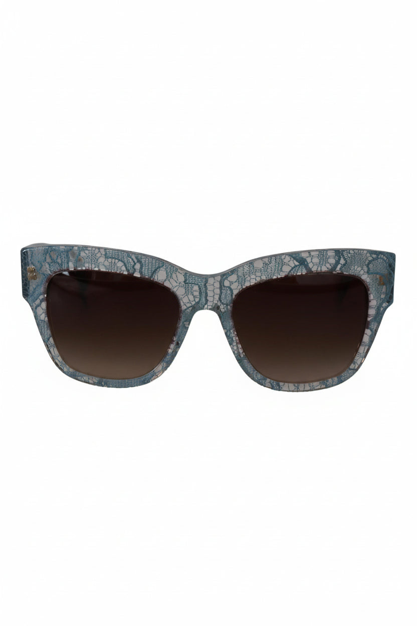 Dolce & Gabbana Blue Lace Acetate Crystal Butterfly DG4231 Sunglasses
