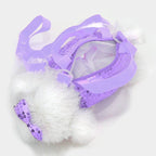 Furry Puppy Dog Doll Crossbody Bag
: Purple