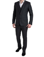 Dolce & Gabbana Dark Gray 3 Piece Single Breasted MARTINI Suit