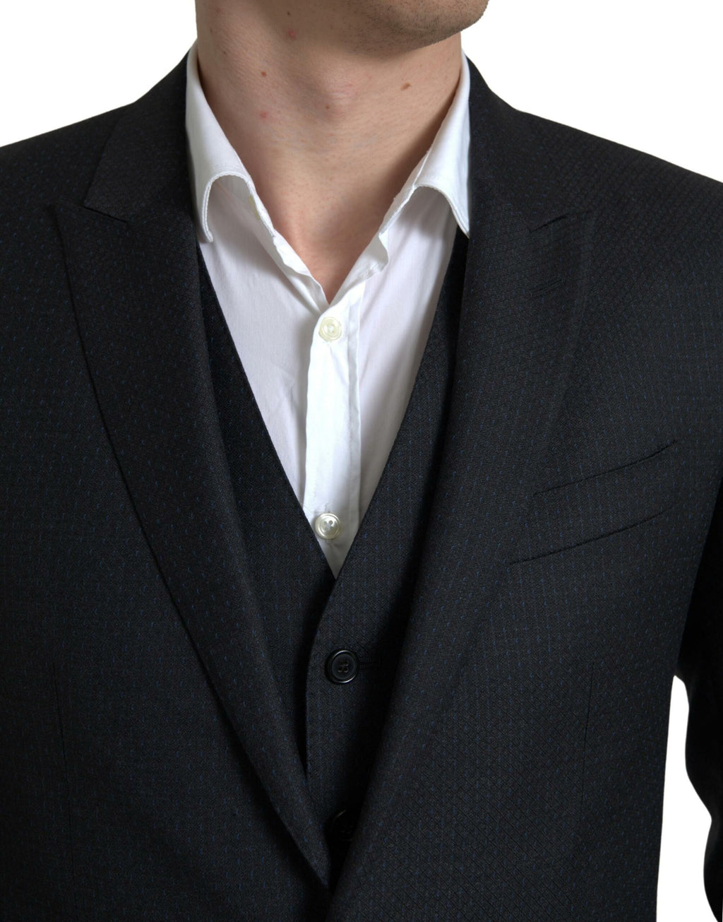 Dolce & Gabbana Dark Gray 3 Piece Single Breasted MARTINI Suit