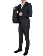 Dolce & Gabbana Dark Gray 3 Piece Single Breasted MARTINI Suit