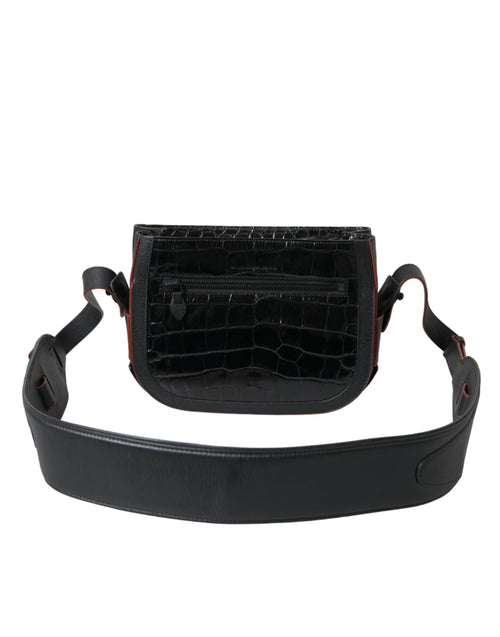 Balenciaga Sort Skulder-/Crossbody Kamerataske i Eksotisk Læder