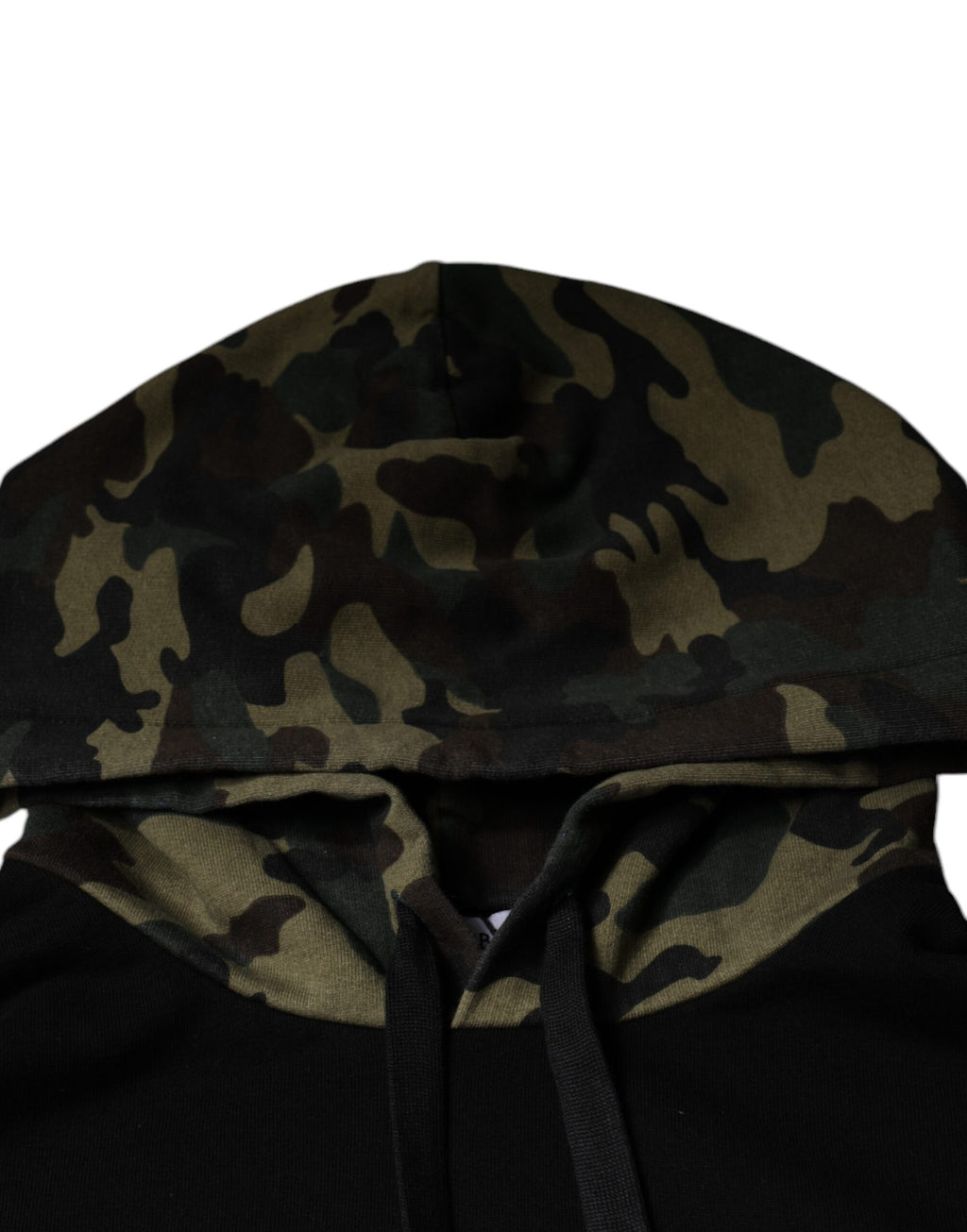 Dolce & Gabbana Black Camouflage Hooded Sweatshirt Sweater