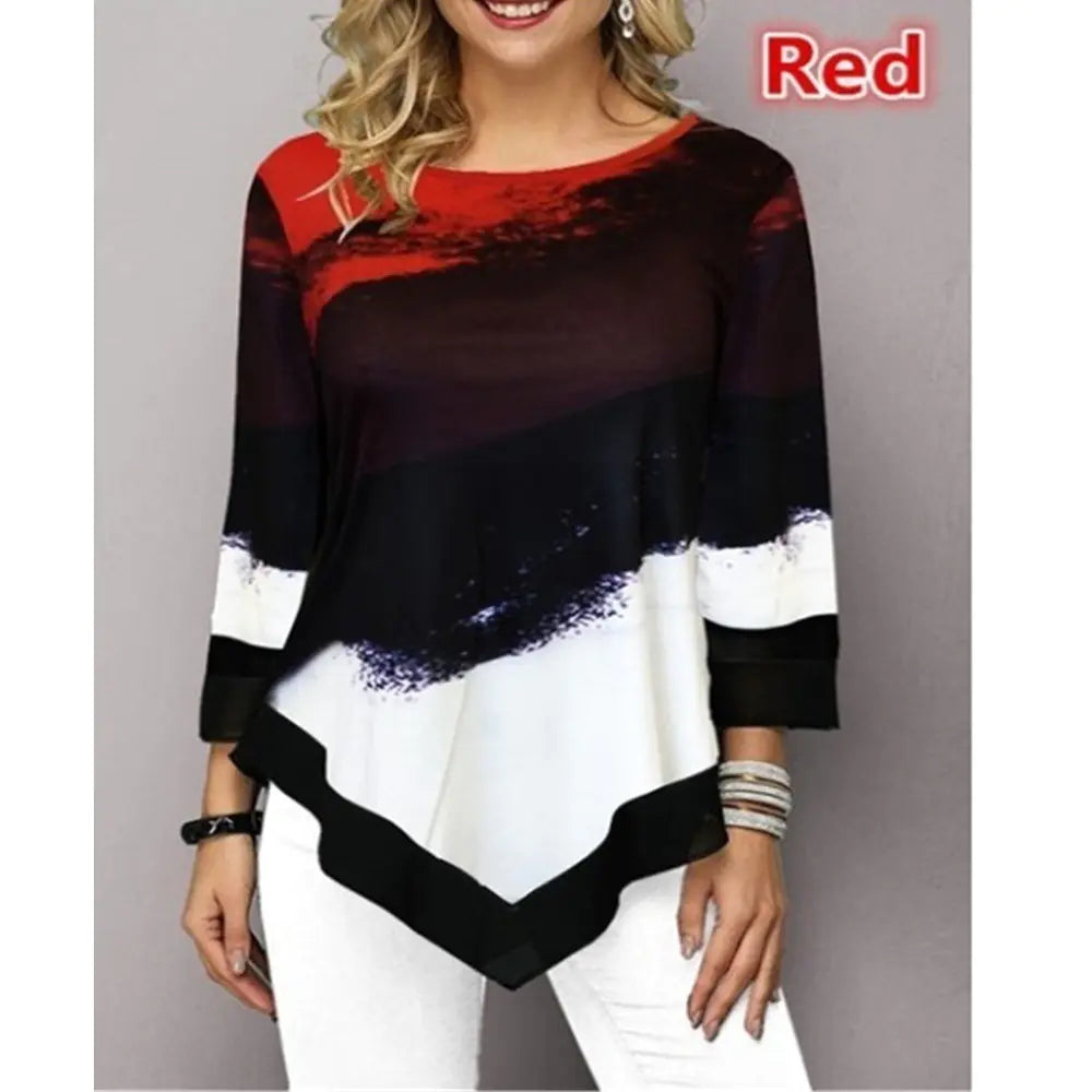 New Digital T-Shirt, 3/4 Sleeve Print Tee