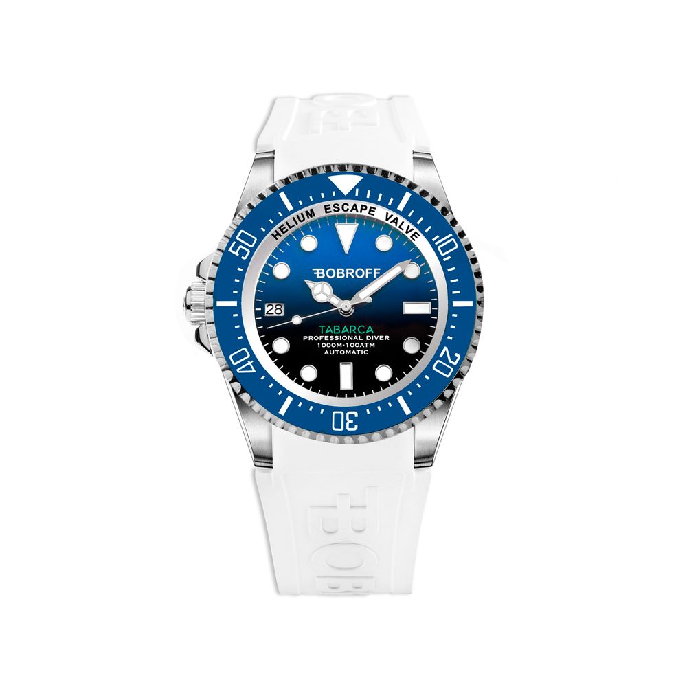 Bobroff White Rubber Sport Watch