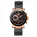 Bobroff Black Stainless Steel Dress Watch