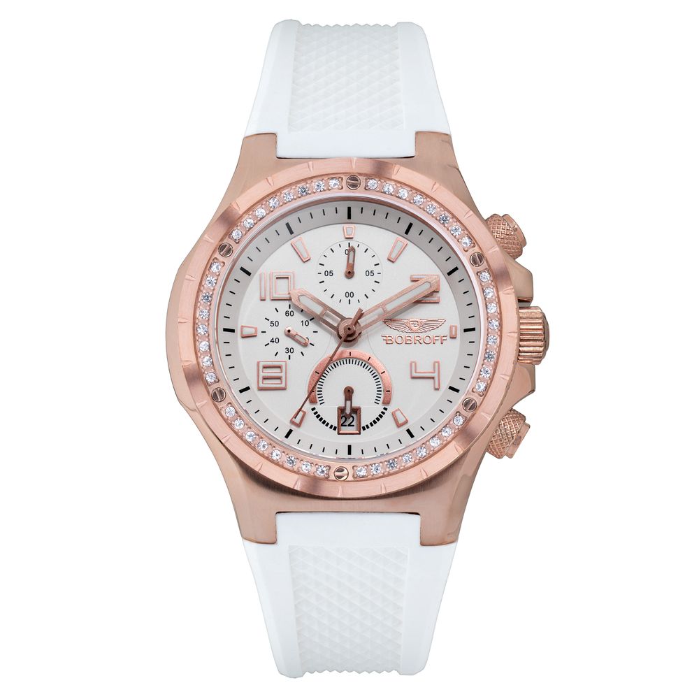 Bobroff White Rubber Bracelet Watch