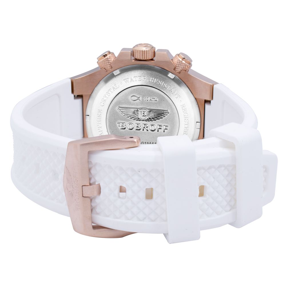 Bobroff White Rubber Bracelet Watch