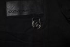 Dolce & Gabbana Black Logo Patch Cotton Crew Neck T-shirt