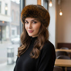 Elegant Faux Fur Winter Headband Earmuff: Red