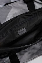 Dolce & Gabbana Black Camouflage Shoulder Strap Logo Plaque Bag