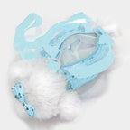 Furry Puppy Dog Doll Crossbody Bag
: Purple
