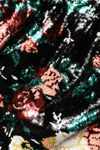 Dolce & Gabbana Black Floral Sequin Sleeveless Sheath Dress