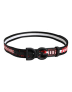 Dolce & Gabbana Black Polyester Logo Print DG Buckle Belt