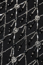 Dolce & Gabbana Black Cashmere Embellished Long Sleeves Top