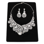 Fashionable Bride Jewelry Set with Crystal Necklace and Earrings