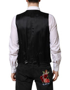 Dolce & Gabbana Purple Sequined Dress Formal Waistcoat Vest