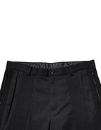 Dolce & Gabbana Czarna bawełniana sukienka i eleganckie spodnie o kroju slim