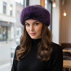 Elegant Faux Fur Winter Headband Earmuff: Orange